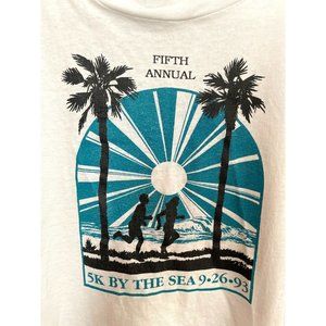 Vintage VTG 1993 5k by the Sea Single Stitch Hanes Made un USA Tshirt L Large